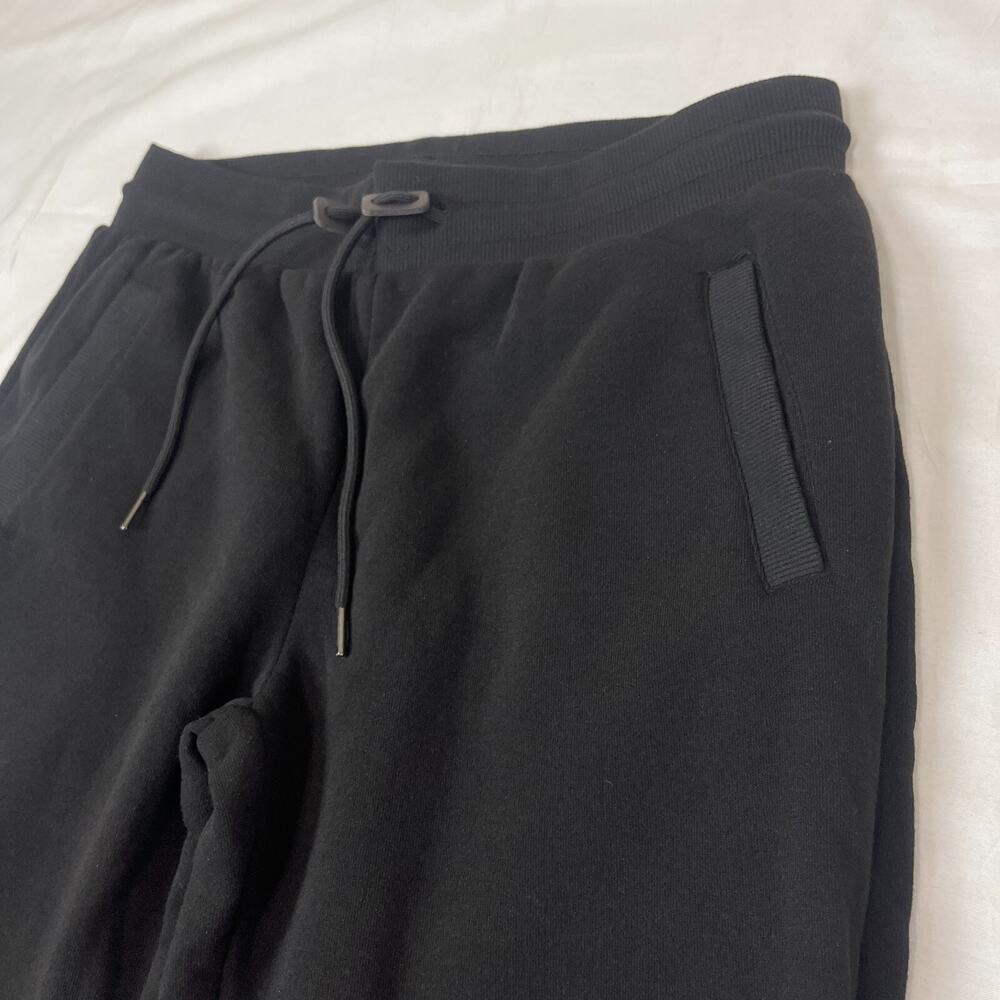 Galaxy Womens Large Black Loose Fit Fleece Jogger Sweatpants Drawstring Black L - Picture 6 of 12